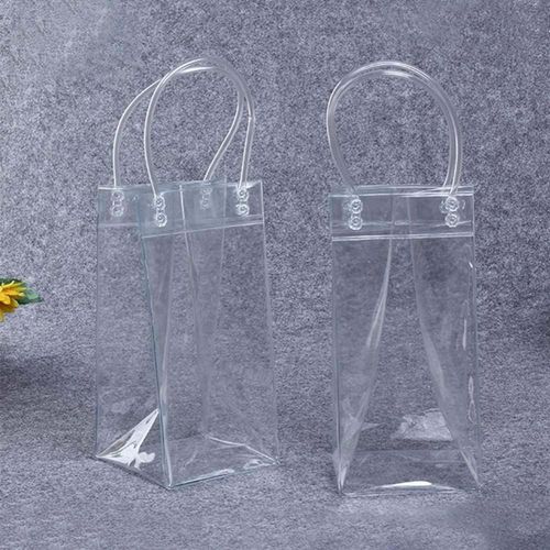 Sac De Congélation De Bouteille De Vin Rouge Transparent En Pvc, Refroidisseur De Bière, Glacière Étanche, Fourre-Tout