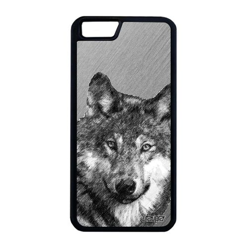 Coque Iphone 6+ 6s+ Plus Silicone Loup Case Alpha Etui Animal Effet 64 Go Cover Dessin Predateur Gris Louve Animaux Lupus De