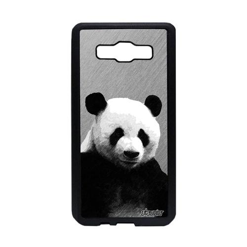 Coque A5 2015 Silicone Panda Original Animal Animaux Sm-A500fu Portable Personnalisé Design Gris Geant Noir Ecologie Samsung Galaxy