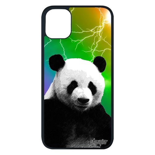 Coque Iphone 11 Pro Max Silicone Panda Arc En Ciel Vert Original Geant Design Housse Ecolo Animaux Case Rigide Animal Ecologie