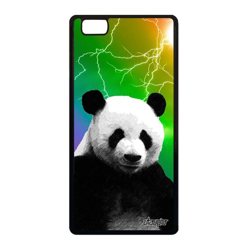 Coque Panda Huawei P8 Lite 2015 Silicone Arc En Ciel Animaux Ecolo Vert Design Animal Etui Portable Smartphone Geant Eclair Ecologie