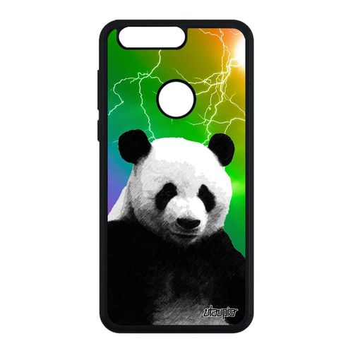 Coque Honor 8 Silicone Panda Animaux Chine Geant Metal Arc En Ciel Cover De Protection Ecolo Smartphone Eclair Design Telephone Vert