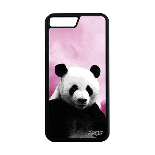 Coque Rigide Iphone 7+ Plus Silicone Panda Nuage Ecolo Animal Rose Souple Geant Etui Ours Ecologie Housse Animaux Ciel Design