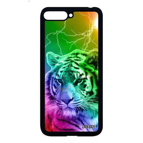 Coque Tigre Huawei Y6 2018 Silicone Multicolore Jaune Personnalisé Predateur Fauve De Tasmanie Tigresse Case Design Animaux Animal