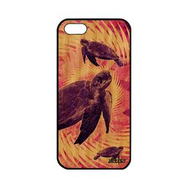 Coque Apple Iphone 5 5s Se En Bois Silicone Tortue De Mer Reptile Luth Animal Mandala Animaux Dessin Ocean Rose Marin Case Housse 4g