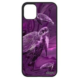 Coque Iphone 11 Silicone Tortue Peinture Antichoc Marin Portable Luth Personnalisé Design Animal De Mer Violet Ocean Animaux