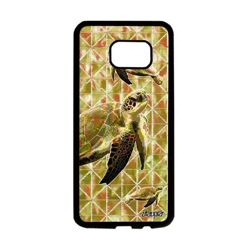 Coque Galaxy S7 Edge Silicone Tortue Reptile Geometrie Ocean Geante Antichoc Design Telephone Sam. Vert Rigide Housse Marine Samsung