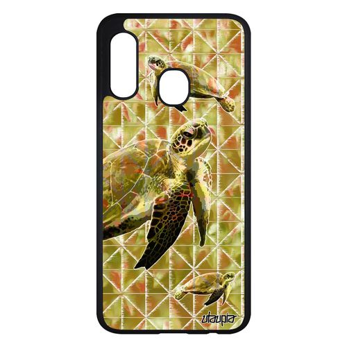Coque Tortue Samsung Galaxy A20e Silicone Marine Antichoc Ocean Graphique Geometrie Animal Vert Design Aluminium Animaux Sam. 4g De