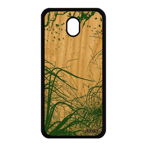 Coque Pour Samsung Galaxy J7 2017 Pro Bois Naturel Silicone Fonds Marins Plongée Océan Vert Dessin Plantes Marines Smartphone Mer De