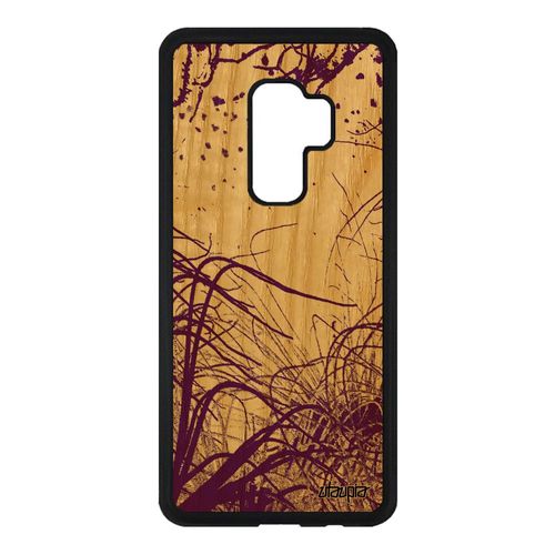 Coque Bois Océan Samsung Galaxy S9+ Plus Silicone Plantes Marines Nature 4g Mer Housse Algues Original Violet Antichoc Fonds Marins