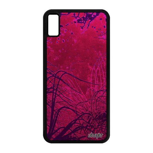 Coque Rigide Pour Iphone Xs Max Silicone Fonds Marins Nature Mer Plongée Telephone Dessin Antichoc Océan Rose Etui Algues De