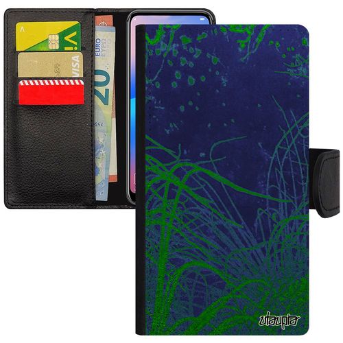 Coque Xiaomi Redmi Note 6 Pro Simili Cuir Portefeuille Océan Leather Dessin Original Fonds Marins De Protection Algues Nature Etui