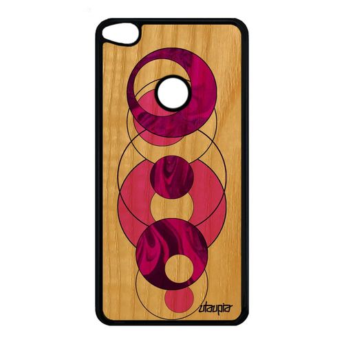 Coque Huawei P8/P9 Lite 2017 Bois Silicone Marbre Rose Original Mobile Granite Frêne Tpu Design Coloré Geometrie Rond Texture Motif