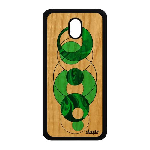 Coque Samsung Galaxy J3 2017 En Bois Silicone Marbre Mobile Granite Pas Cher Fond Antichoc Caoutchouc Effet Design Vert Fait Main De