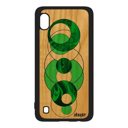 Coque Bois Pour Samsung Galaxy A10 Silicone Marbre Vert Geometrique Housse Motif Antichoc Design Contemporain Granite Effet Moderne