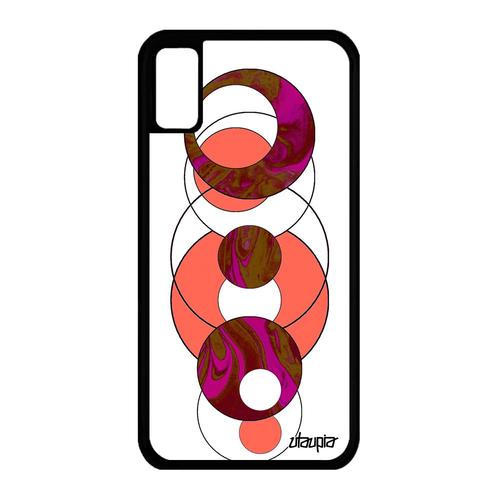 Coque Telephone Pour Iphone X Silicone Marbre Rose Etui Forme Coloré Matiere Texture Motif Case Granite Smartphone Original De