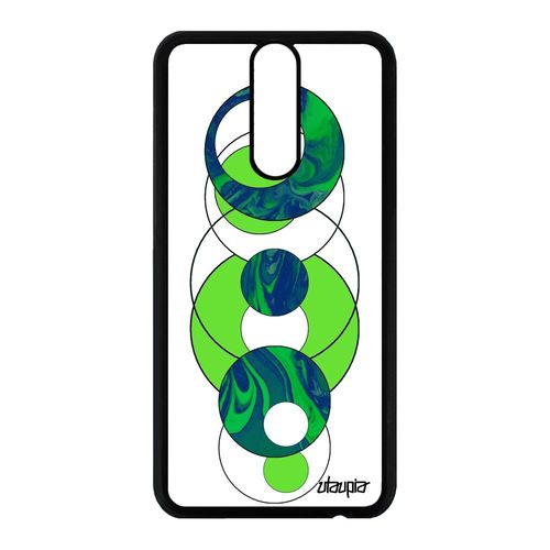 Coque Pour Huawei Mate 10 Lite Silicone Marbre Etui Jolie Telephone Motif Vert Granite Fond Effet Geometrie Caoutchouc Matiere