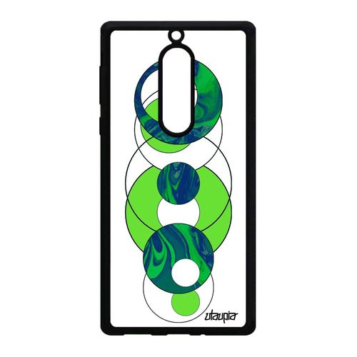 Coque Nokia 5 Silicone Marbre Housse Smartphone Vert Jolie Motif Granite Souple Design Matiere Fond Geometrie Case Effet Rond De