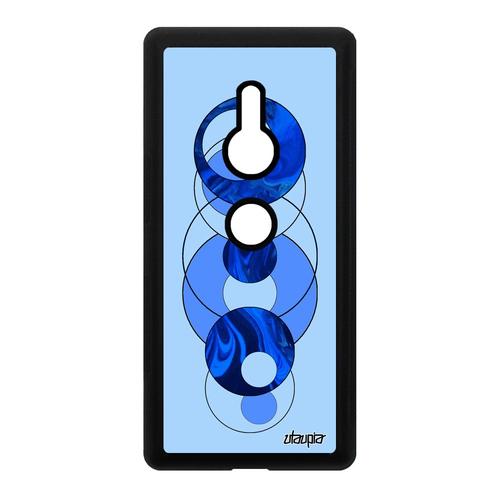 Coque Pour Sony Xperia Xz2 Silicone Marbre Pierre Telephone Antichoc Texture Rigide Bleu Granite Moderne Geometrique Motif Coloré De