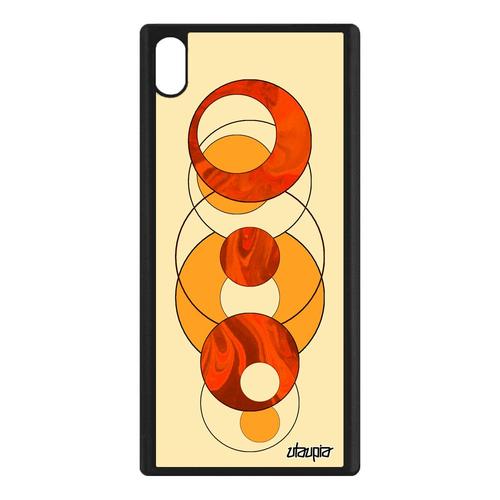 Coque Silicone Sony Xperia Xa1 Ultra Marbre Jolie Telephone Motif Pierre Forme Orange Geometrique De Protection Fond Effet Granite