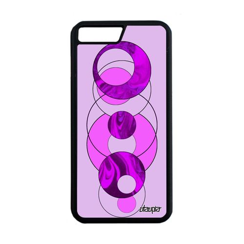 Coque Iphone 8+ Plus Silicone Marbre Motif Texture Geometrie Portable Coloré Contemporain Smartphone Original Rose Bumper Case