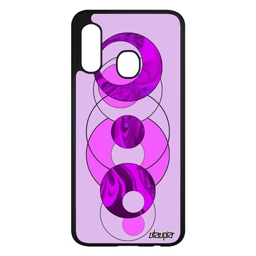 Coque Samsung Galaxy A20e Silicone Marbre Granite Sm-A202f/Ds Rose Contemporain Antichoc Telephone Motif Rond Mobile Texture Coloré