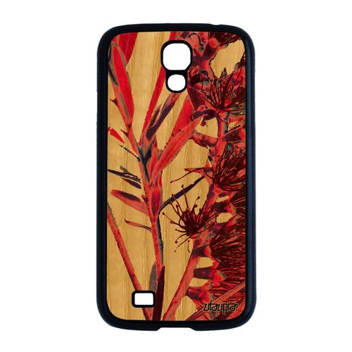 Coque Silicone De Protection Samsung Galaxy S4 Bois Fleurs Original Case Florale Effet Jolie Plante Exotique Smartphone Nature Rose