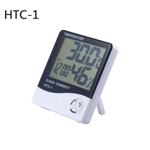 Nouveau LCD Électronique Numérique Température Humidité Mètre Therye.com Hygromètre NikExtérieur Station Météo Horloge HTC-1 HTC-2