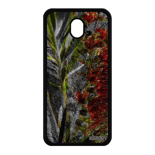 Coque Galaxy J7 2017 Pro En Silicone Fleurs Fond Antichoc Mobile De Protection Design Vert Florale Nature Aluminium Texture Samsung