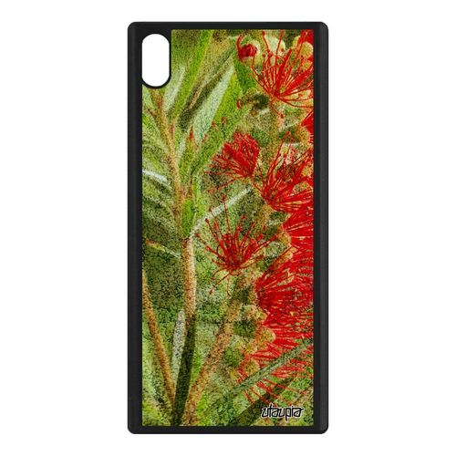 Coque Fleurs Pour Sony Xperia Xa1 Ultra Silicone Nature Smartphone Etui Design Original Vert Florale Texture Plante Exotique Housse
