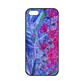 Coque Silicone Iphone 5 5s Se Fleurs Rose Design Fond Alu Jolie Effet Plante Exotique Smartphone Florale Nature De Protection Apple