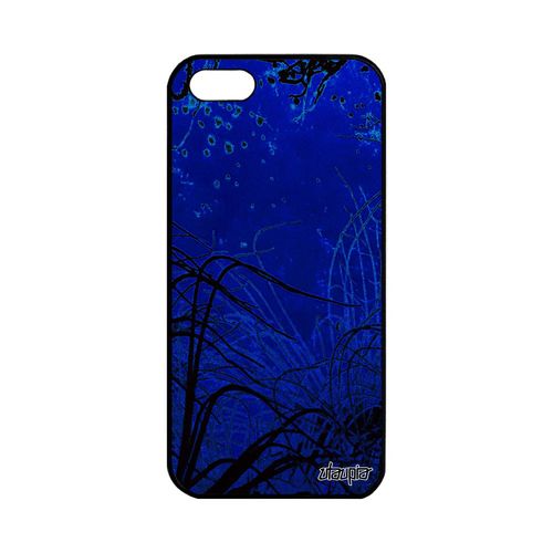 Coque En Silicone Iphone 5 5s Se Fonds Marins Mer Nature Smartphone Peinture Plongée Plantes Marines Telephone Etui Bleu Alu Apple