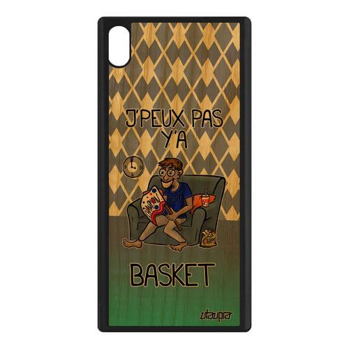 Coque Pour Xperia Xa1 Ultra En Bois Silicone J'peux Pas Y'a Basket Bumper Je Nba Supporter Humour Humoristique G3212 Jpeux Case Sony