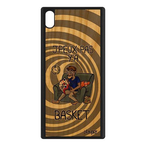 Coque J'peux Pas Y'a Basket Pour Sony Xperia Xa1 Ultra Bois Silicone Housse Drole Smartphone Jpeux Texte Je Gris Gel Bande Dessinée