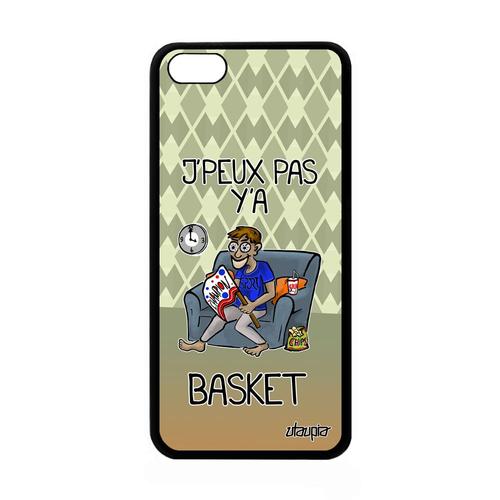 Coque Pour Iphone 5c Silicone J'peux Pas Y'a Basketball Supporter Housse Jpeux Drole Vert De Protection Basket Nba Bd Comique Apple