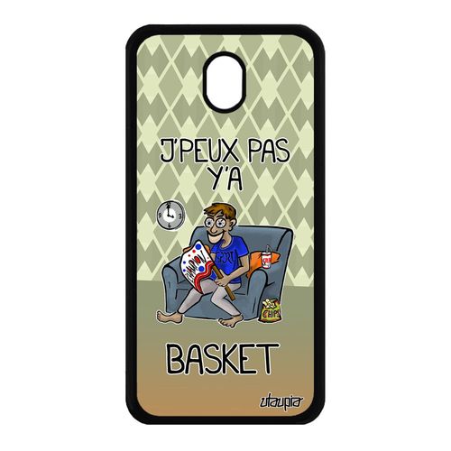 Coque Samsung Galaxy J7 2017 Pro Silicone J'peux Pas Y'a Basketball Drole Original Jpeux Je Bd Supporter Nba Texte Telephone Vert De