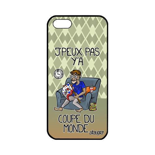 Coque Silicone Pour Iphone 5 5s Se J'peux Pas Y'a Coupe Du Monde Basketball Je Vert Jpeux Humour Comique 4g 128 Go Noir Rugby Apple