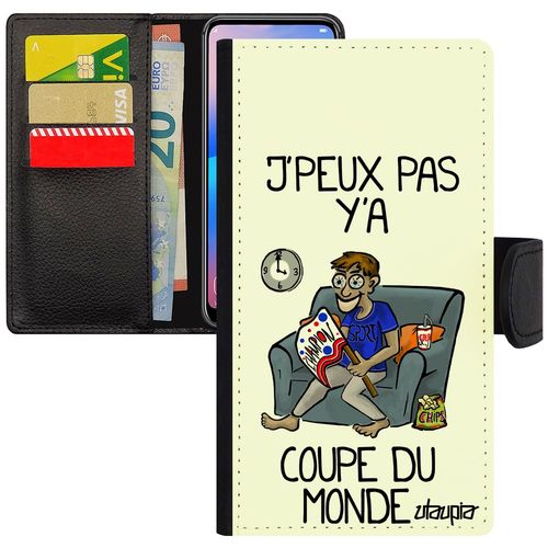 Coque Galaxy J3 2015 J'peux Pas Y'a Coupe Du Monde Texte Bande Dessinée Noir Etui Telephone Humoristique Blanc Hand Original Samsung