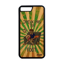 Coque Bois Pour Iphone 7+ Plus Silicone J'peux Pas Y'a Foot Comique Rigide Housse Je Vert Jpeux Motif Texte Case Dessin Drole