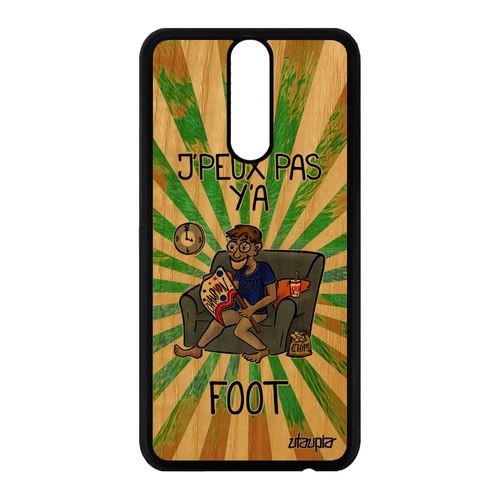 Coque Silicone Huawei Mate 10 Lite Bois J'peux Pas Y'a Foot Jpeux Drole Football Je Vert Dessin Comique Texte Humour Made In France
