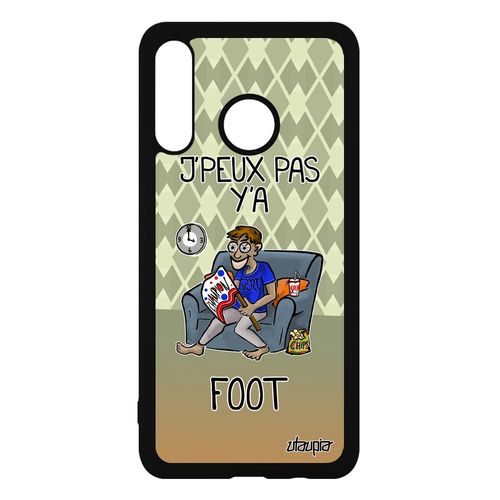 Coque Huawei P30 Lite Silicone J'peux Pas Y'a Football Je Foot Texte Humour Vert Jpeux Drole Comique Personnalisé Tpu Made In France