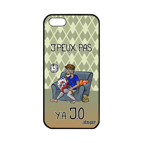 Coque J'peux Pas Y'a Jo Iphone 5 5s Se Silicone 16 Go Vert Je Humour Supporter Jpeux Athletisme Texte Comique Made In France Apple