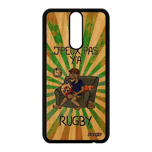 Coque Bois Silicone Antichoc Pour Huawei Mate 10 Lite J'peux Pas Y'a Rugby Telephone Vert Motif Jpeux Comique Personnalisé Case Je