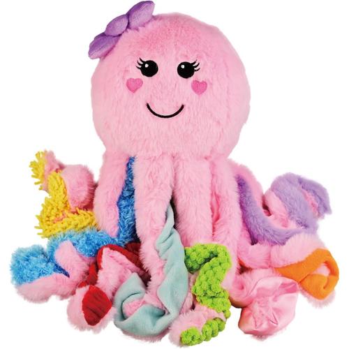 Jouet Bebe 1 An, Rose Kawaii Pieuvre Peluche Avec 8 Tentacules Texturés, Jouet Bebe 3 6 9 12 18 Mois, Jouet Sensoriel Montessori Pour Fille 1 2 3 Ans, Cadeaux Pour Bébé Fille, Jouet Autisme