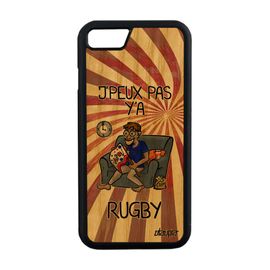 Coque Silicone Iphone 8 Bois J'peux Pas Y'a Rugby Frêne Rouge Bd Souple Jpeux Texte Telephone Humour Drole Case Made In France