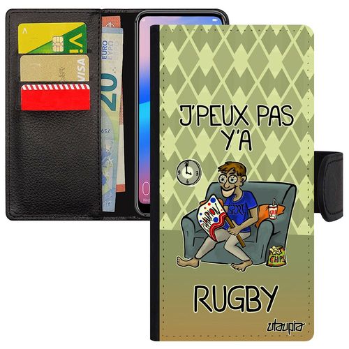 Coque Pour Huawei Y6 2018 Rabat J'peux Pas Y'a Rugby Telephone Smartphone Vert Je Texte Etui Pas Cher Jpeux Drole Humour Case Bd De