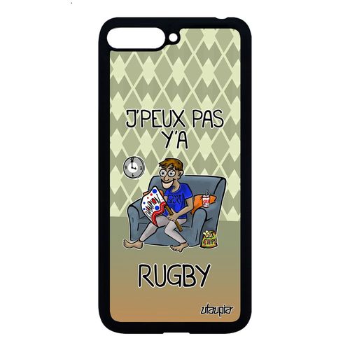 Coque Pour Huawei Y6 2018 Silicone J'peux Pas Y'a Rugby Je 4g Bd Comique Jpeux Portable Texte Humour Xv De France Unique Drole Vert