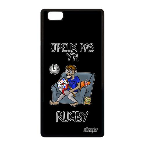 Coque Pour Huawei P8 Lite 2015 En Silicone J'peux Pas Y'a Rugby Etui Humoristique Supporter Xv De France Smartphone Tpu Noir Ale-L04