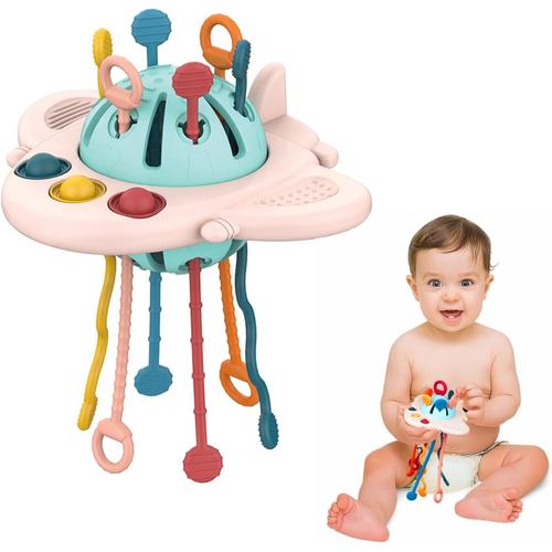 Montessori Bebe, Motricité Fine Bébé, Jeux Sensoriel Bebe 1 An, Jeux De Corde À Tirer, Jouet De Dentition Pour Bébé, Cadeau Pour Garçons Filles