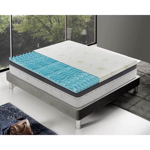 Sur-Matelas 90x190 En Mousse À  Mémoire Fresh À  9 Zones